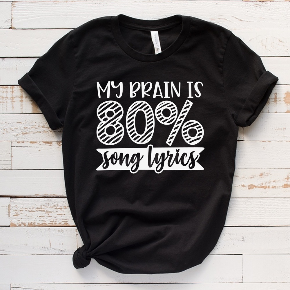 NWT My Brain is Like 80% Song Lyrics